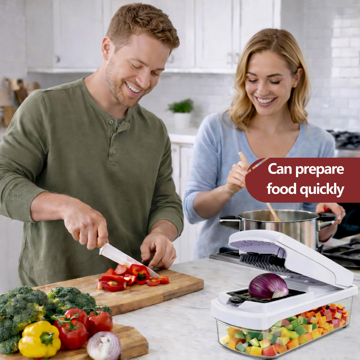 Multifunction Vegetable Chopper, Food Slicer, Dicer & Grater Tool
