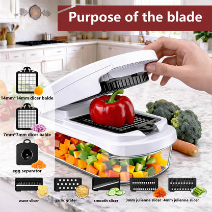 Multifunction Vegetable Chopper, Food Slicer, Dicer & Grater Tool
