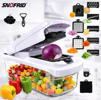 Snofrid Multifunction Vegetable Chopper, Kitchen Slicer, Dicer & Grater
