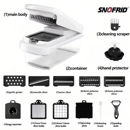 Multifunction Vegetable Chopper, Food Slicer, Dicer & Grater Tool
